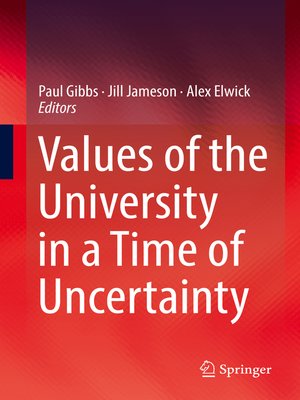cover image of Values of the University in a Time of Uncertainty